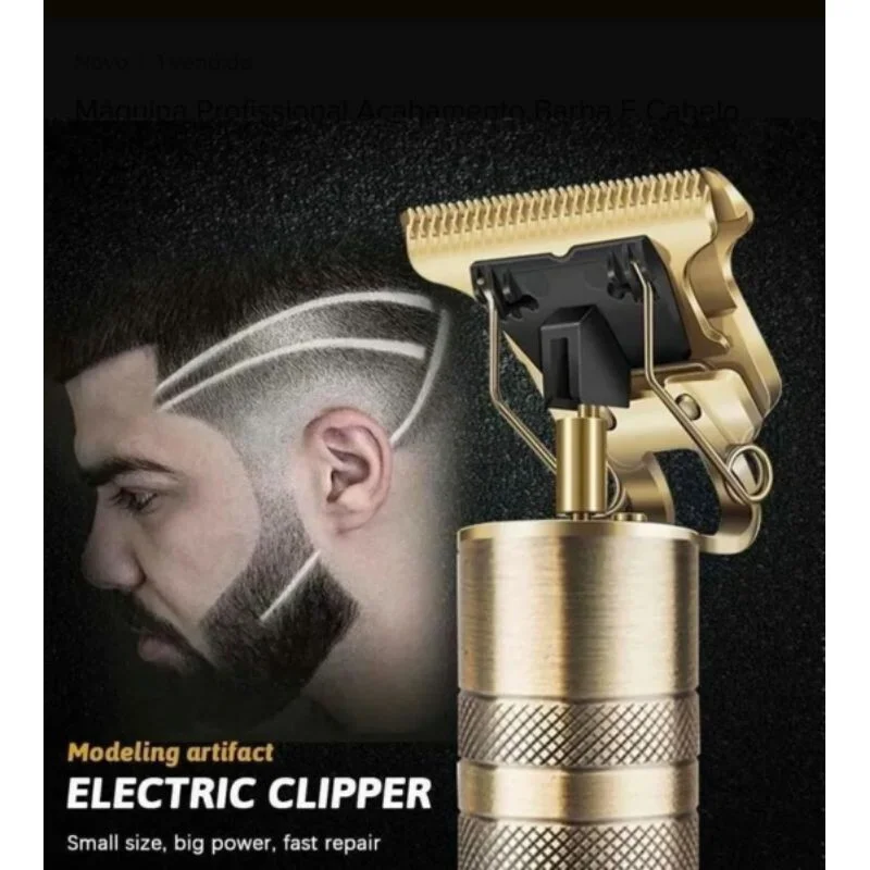 Máquina de cortar cabelo T9 para homem Máquina de cortar cabelo USB com carregamento sem fios para barba e aparador de cabelo