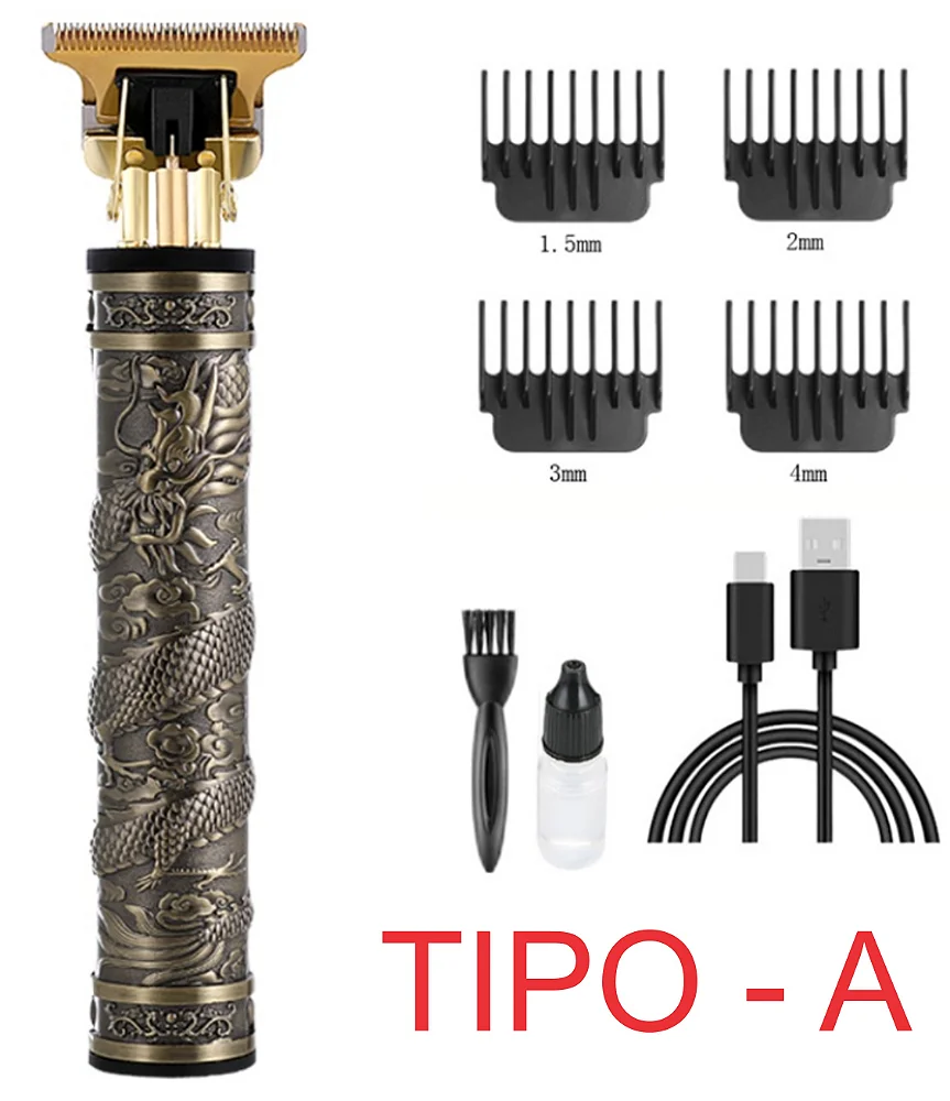 Imagem 3 de Máquina de cortar cabelo T9 para homem Máquina de cortar cabelo USB com carregamento sem fios para barba e aparador de cabelo