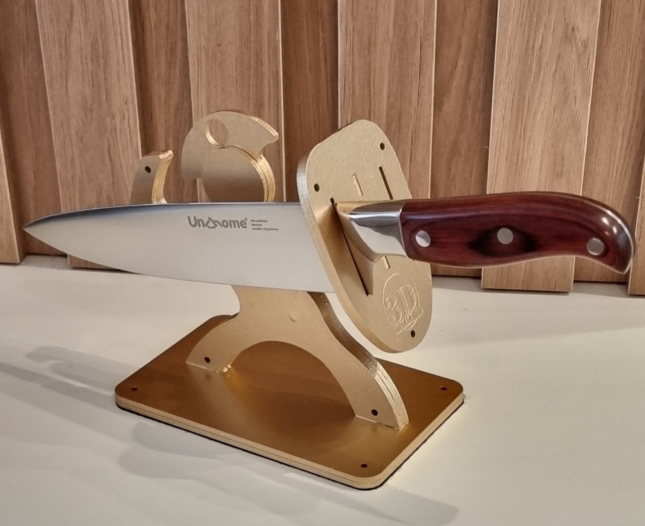 Imagem 2 de Porta Facas De Cozinha Cepo De Mesa Gladiador