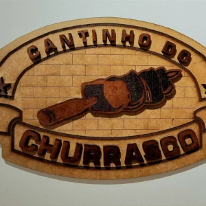 Placa decorativa Cantinho do Churrasco