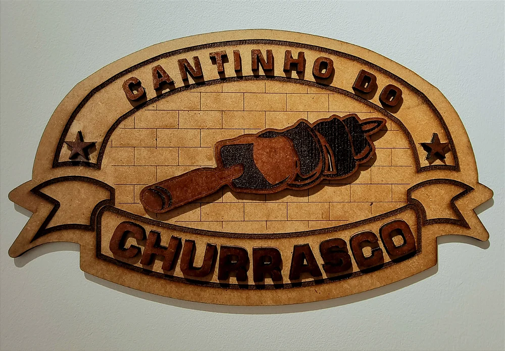 Placa decorativa Cantinho do Churrasco