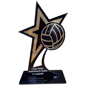 Troféu em Acrílico Personalizado 14cm x 22cm